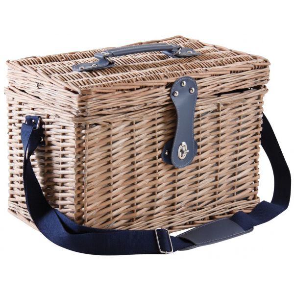 Panier pique-nique en osier gris - 5