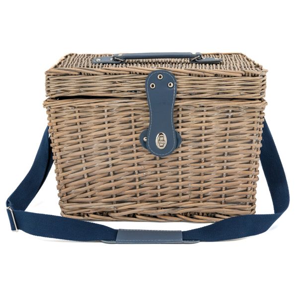 Panier pique-nique en osier gris - 7