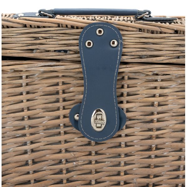 Panier pique-nique en osier gris - 6