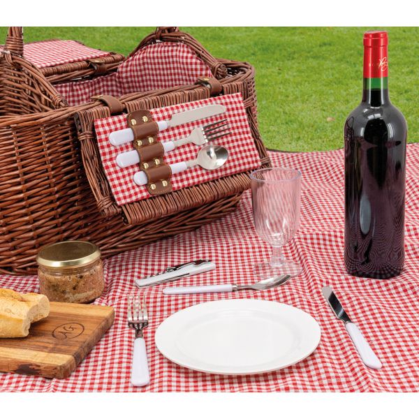 Panier pique-nique en osier naturel Vichy - AUBRY GASPARD