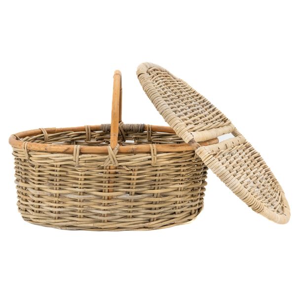Panier pique-nique en poelet gris - AUBRY GASPARD