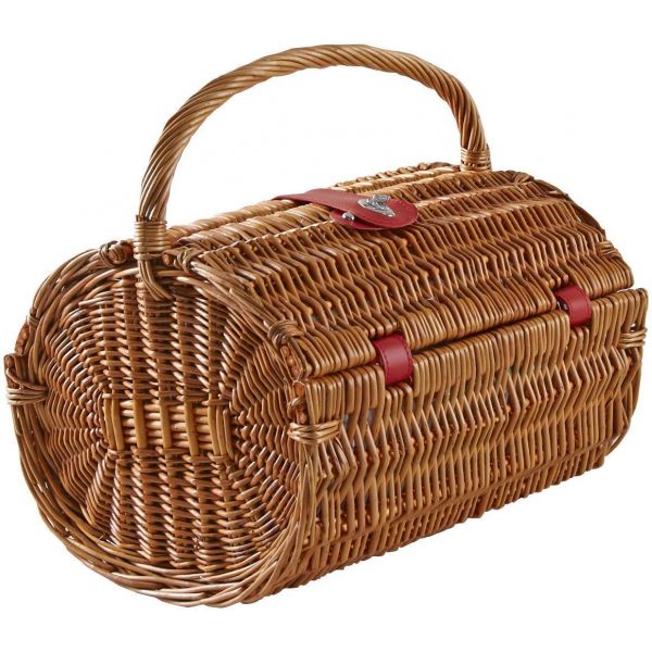 Panier pique-nique rond en osier clair 2 couvert Cerise - AUBRY GASPARD