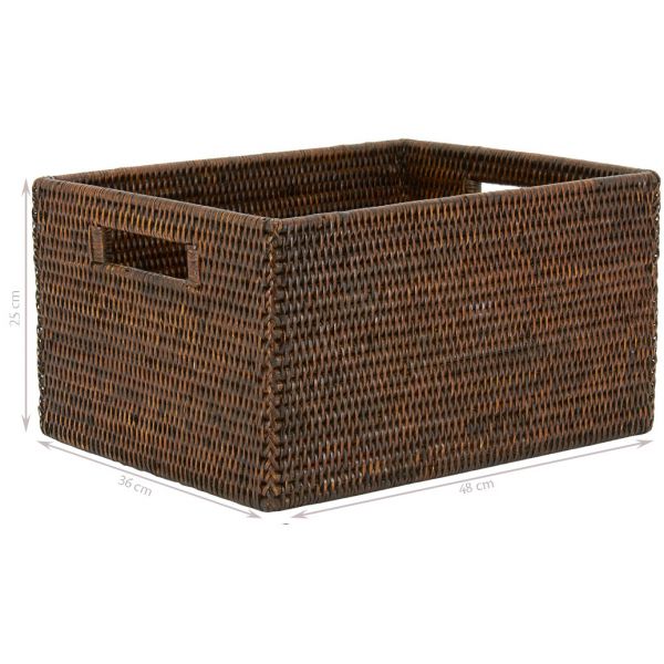 Panier de rangement en rotin antique - 145