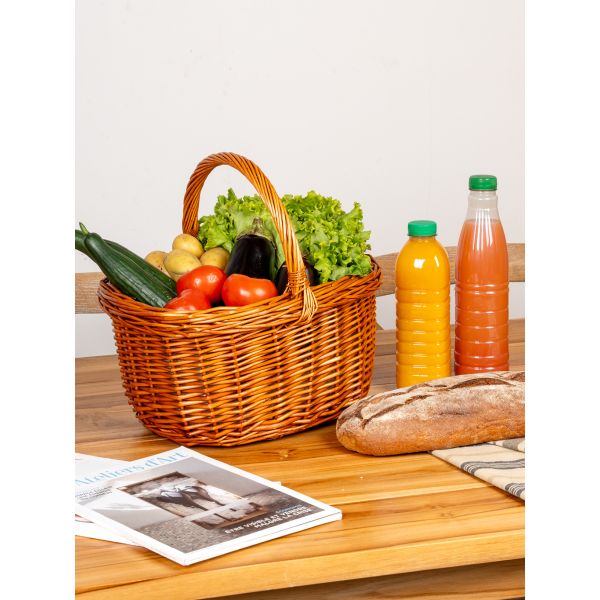 Panier rectangulaire en osier buff - AUBRY GASPARD