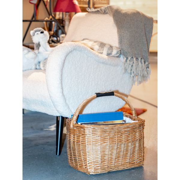 Panier rectangulaire en osier et coton - AUBRY GASPARD