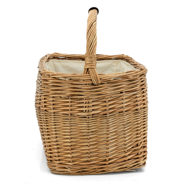 Panier rectangulaire en osier et coton - AUB-6367