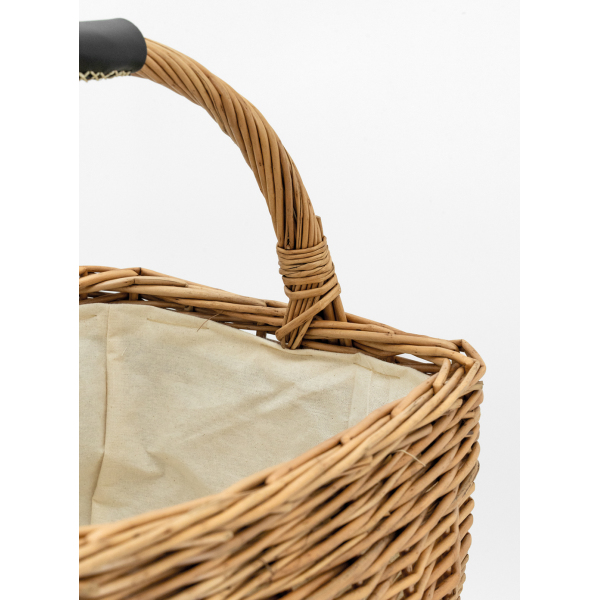 Panier rectangulaire en osier et coton - 34,90