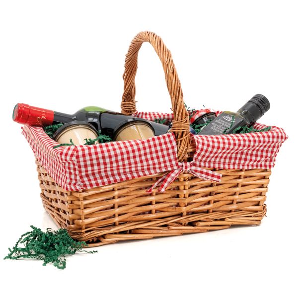 Panier rectangulaire en osier fendu 