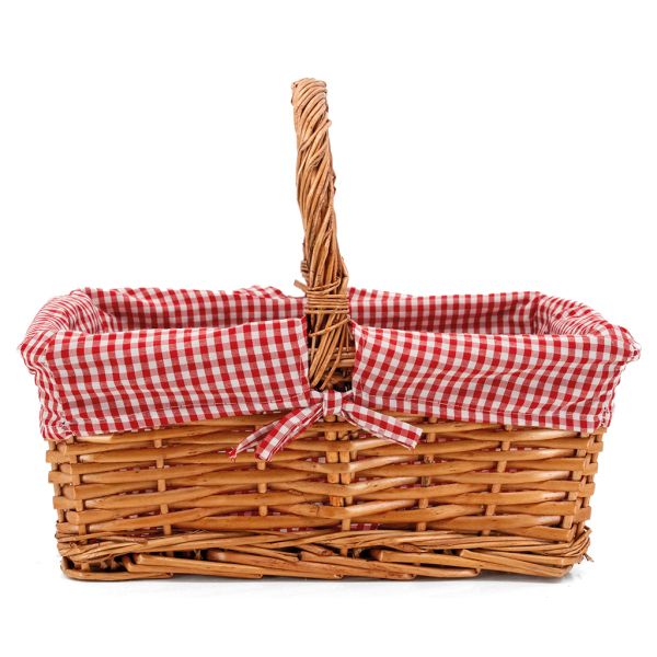 Panier rectangulaire en osier fendu 