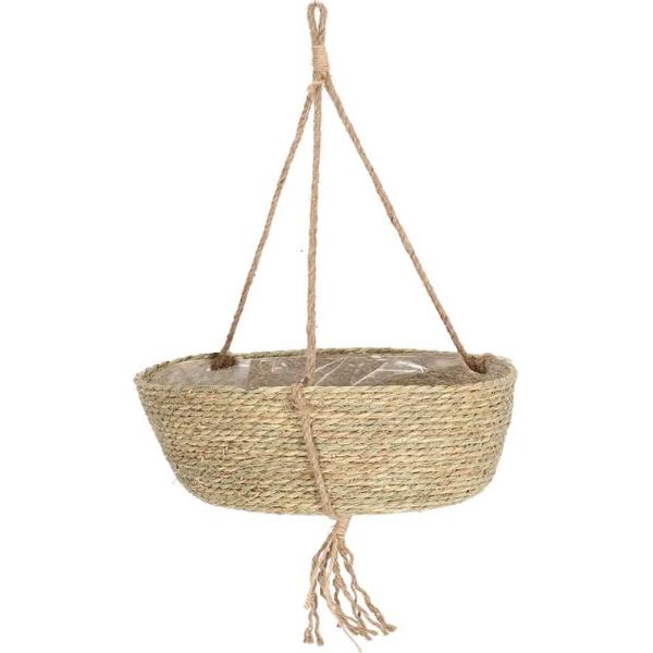 Panier suspendu en jonc de mer Nardus 25 x 13 cm