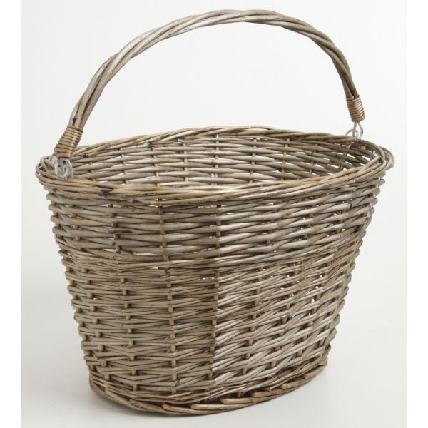 Panier pour vélo en osier gris - 19,90