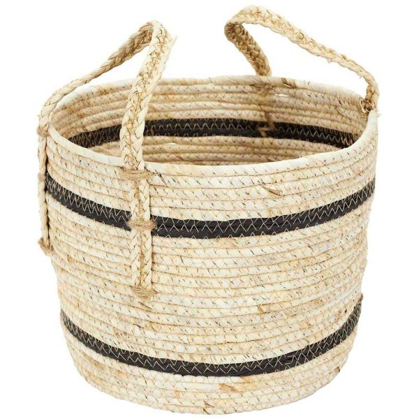 Paniers bicolores en fibre de mais (Lot de 3) - 5