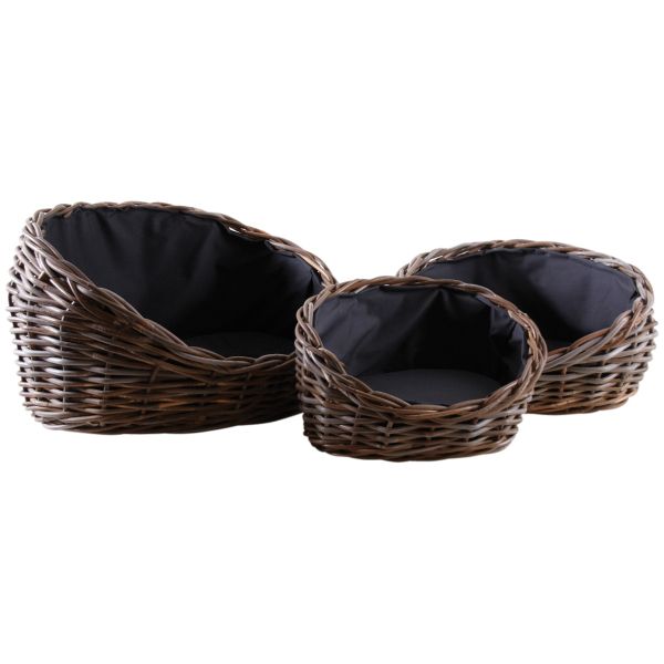 Paniers pour chien en poelet gris