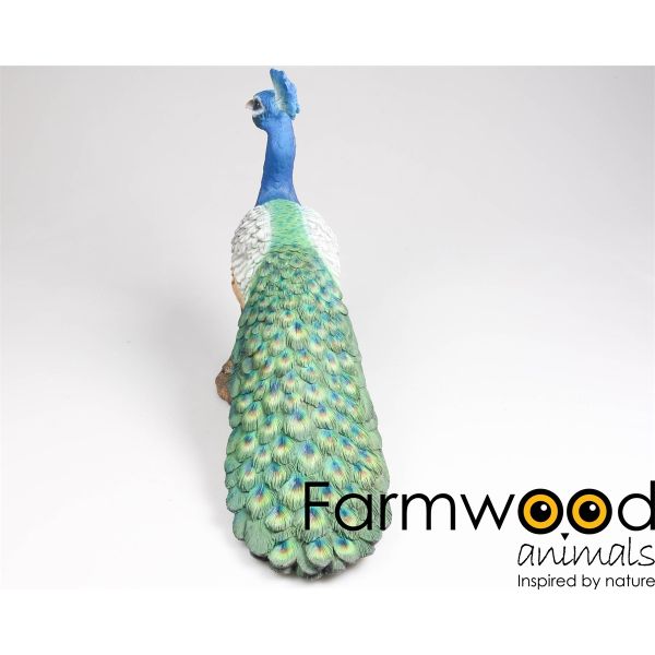 Paon en résine 55 x 18 x 42 cm - Farmwood animals