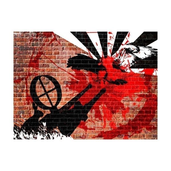 Papier peint - Graffiti sur un mur de brique - ARTGEIST
