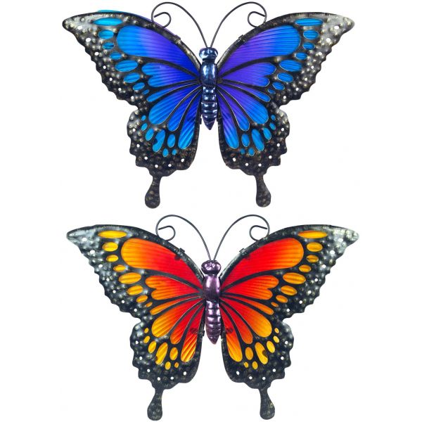 Papillon en métal coloré (Lot de 2)