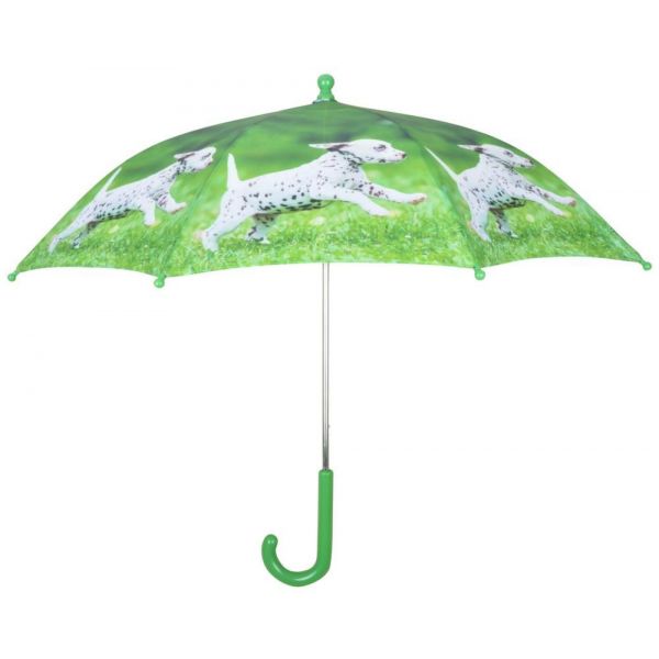 Parapluie chiot en métal et bois