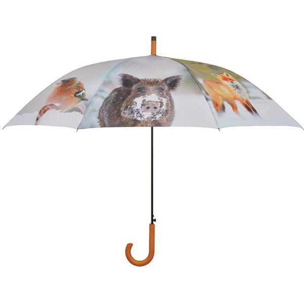 Grand parapluie bois et métal toile polyester