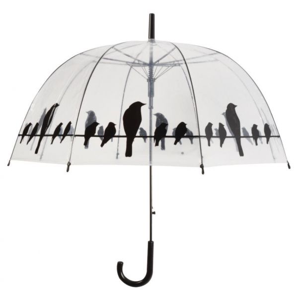 Parapluie transparent noir