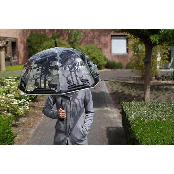 Parapluie transparent noir - 6