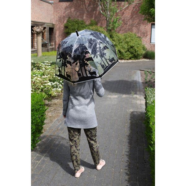 Parapluie transparent noir - 8,90