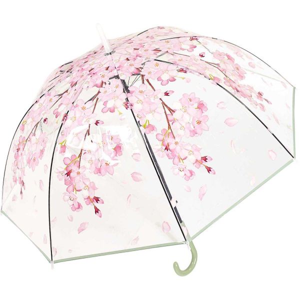 Parapluie transparent imprimé automnal modèle aléatoire - CMP-5143