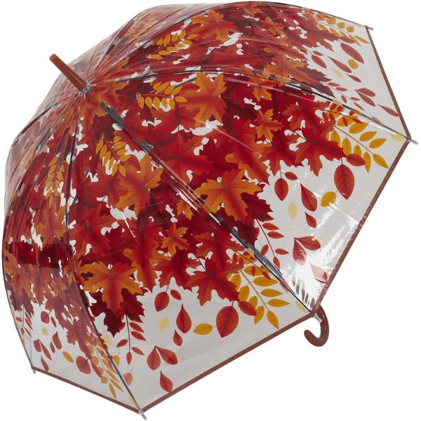 Parapluie transparent imprimé automnal modèle aléatoire - 7,90