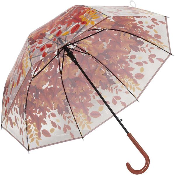 Parapluie transparent imprimé automnal modèle aléatoire