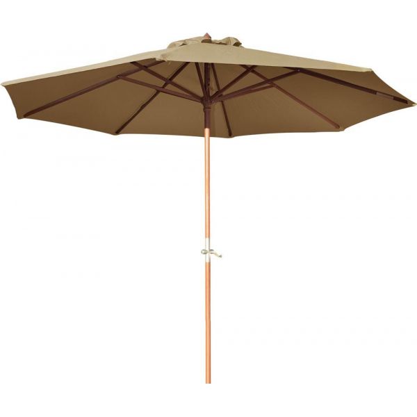 Parasol en bois 300 cm avec manivelle Holly - 129