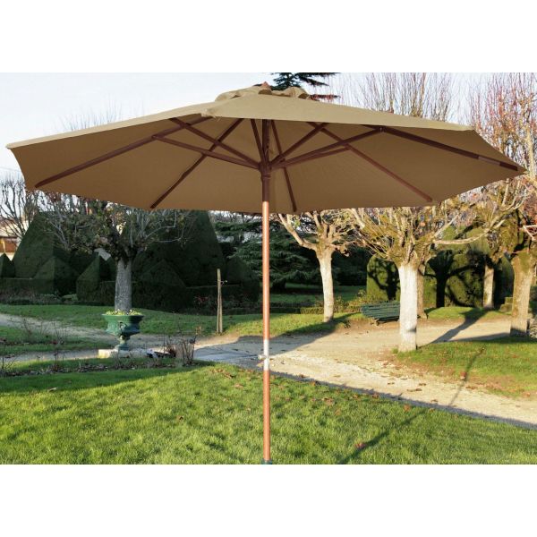 Parasol en bois 350 cm avec manivelle June - PRL-0643