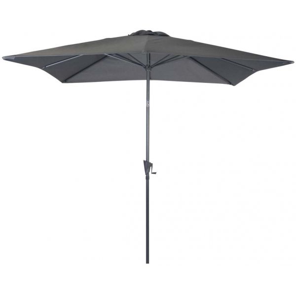 Parasol carré en aluminium avec manivelle 2,5m Tilt