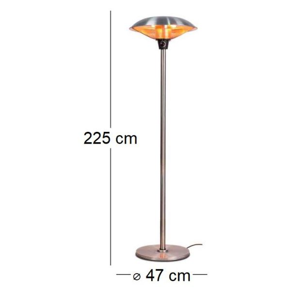 Parasol chauffant électrique 2 000 W Zephyr - WIS-0283