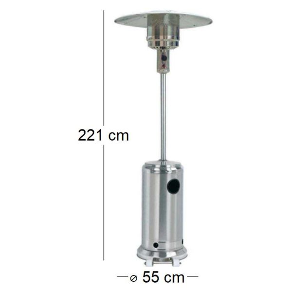Parasol chauffant au gaz 5 000 W Aura - WIS-0284