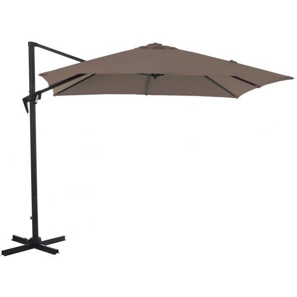 Parasol déporté carré en aluminium 2,5x2,5m Roma