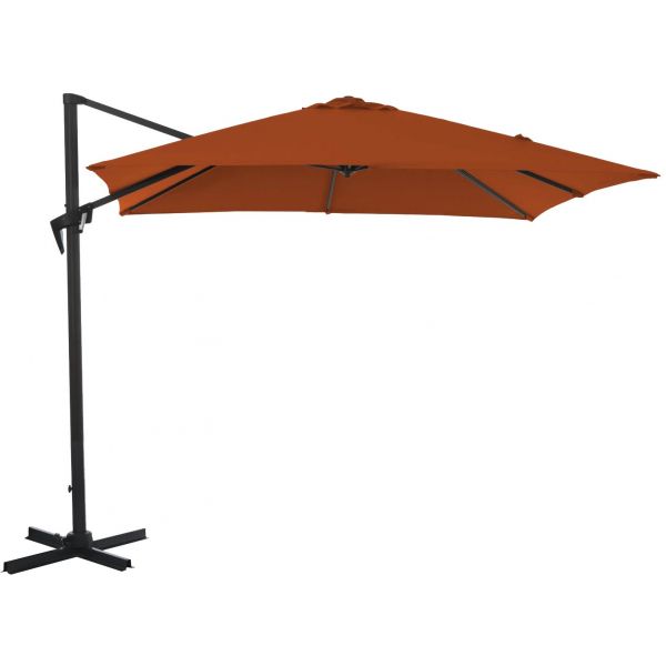 Parasol déporté carré en aluminium 2,5x2,5m Roma