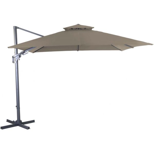 Parasol déporté inclinable et orientable Bioclim 3 x 3 m