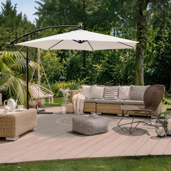 Parasol déporté rond Eko 3 m - IDEANATURE