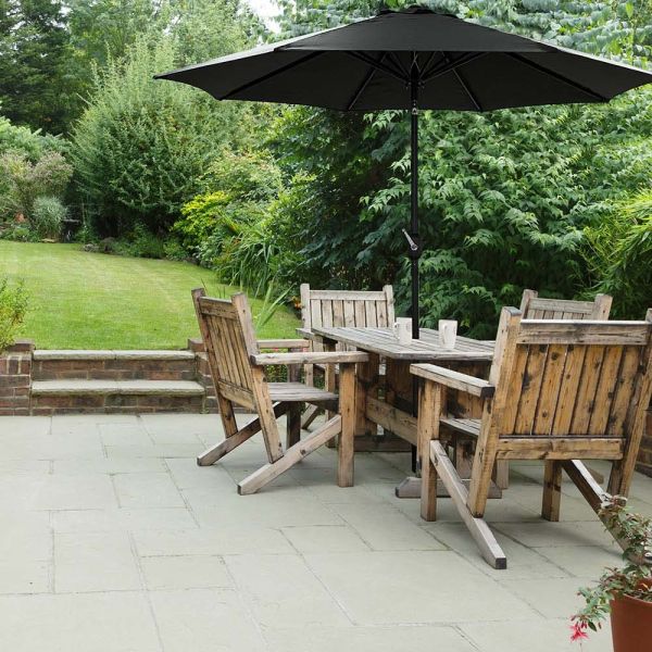 Parasol droit rond Eko 2.5 m - IDEANATURE