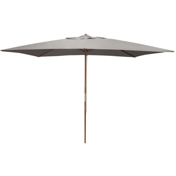 Parasol avec mât en bois 300x200 cm Ori