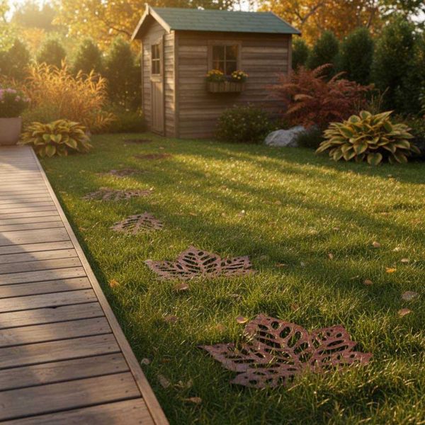 Pas japonais en fonte Feuilles (Lot de 3) - ESSCHERTS GARDEN