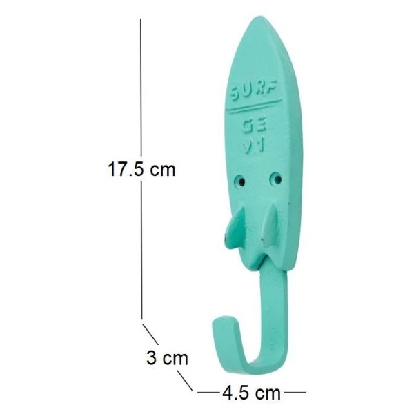 Patère Planche de surf turquoise - 12,90