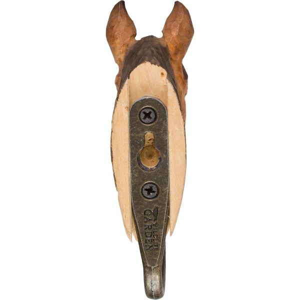 Patère animal en bois sculpté à la main et métal - 26,90