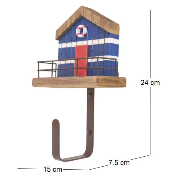 Patère en bois et métal Sea - 5