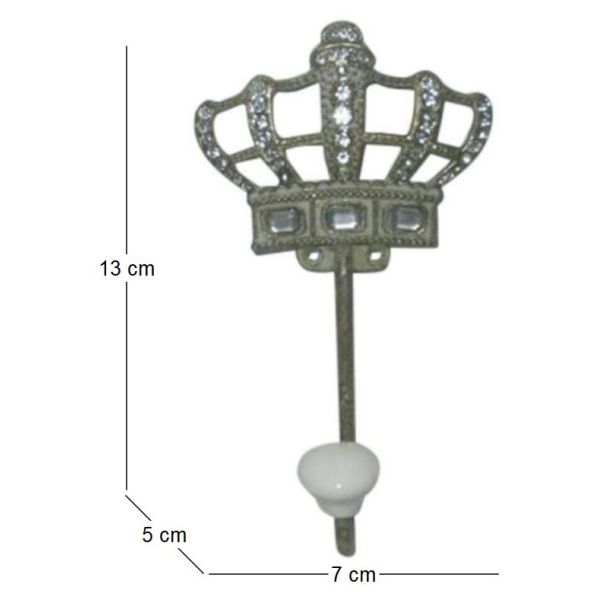 Patère 1 crochet Crown 13.2 cm - Baroque