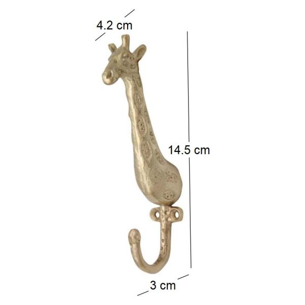 Patère en laiton recyclé Baby Girafe - DOI-0103