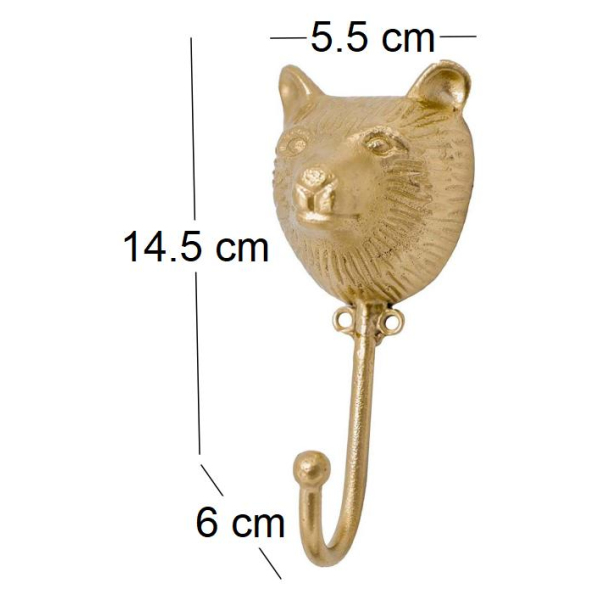 Patère en laiton recyclé Ours - 20,03