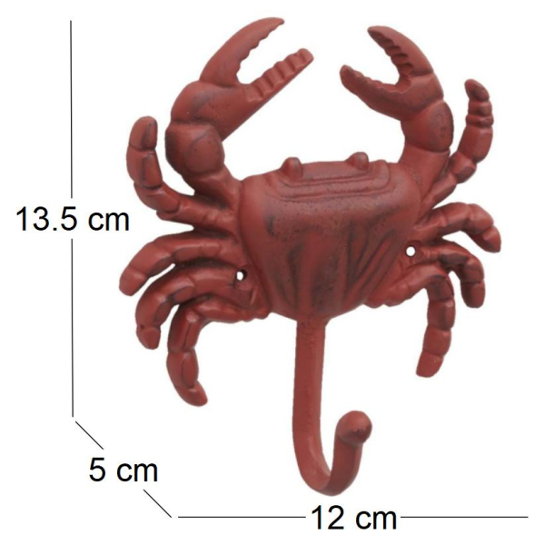 Patère en métal Crabe 12 x 5 x 13.5 cm - 9,31