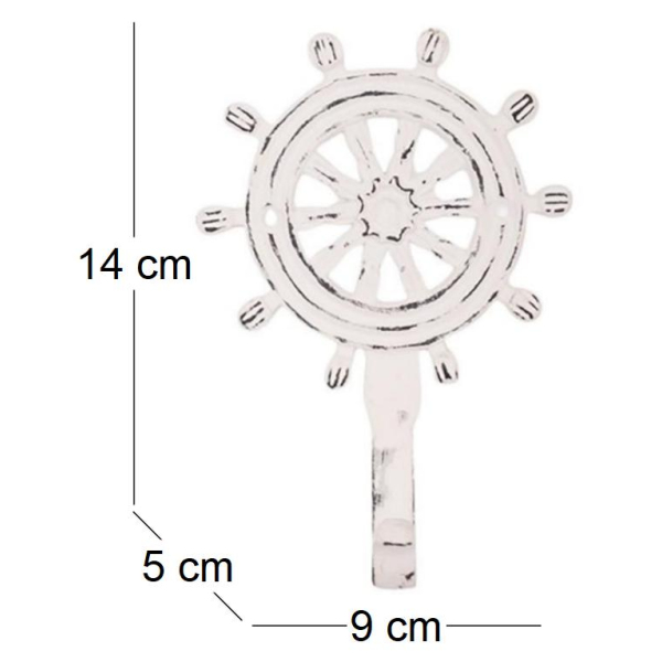 Patère en métal Gourvenail 9 x 5 x 14 cm - BATELA