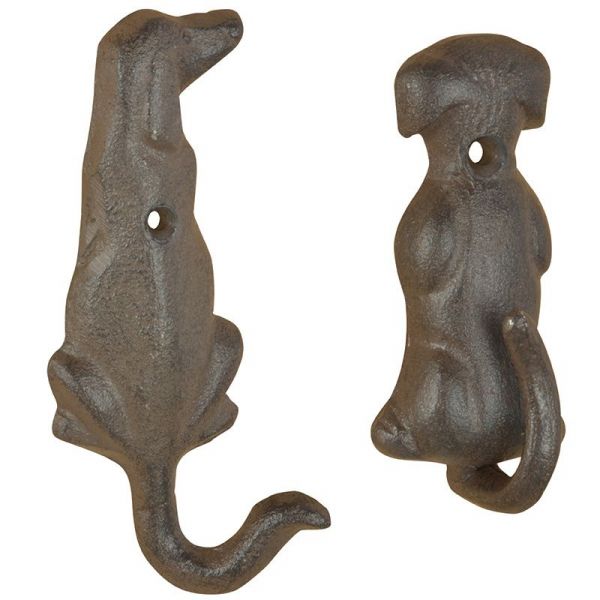 Patère queue d'animal en fonte (Lot de 2)