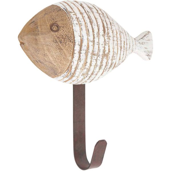 Patères en bois et métal Poissons (Lot de 3) - 25,90